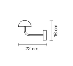 Applique murale, Absidiola A mini, indirecte, bleu, LED, 2700K, 420 lm, L10cm, H16cm - Luxcambra