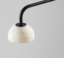 Applique murale, Absidiola A mini, directe, albâtre, noir, LED, 2700K, 420 lm, L10cm, H16cm - Luxcambra