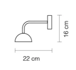 Applique murale, Absidiola A mini, directe, albâtre, noir, LED, 2700K, 420 lm, L10cm, H16cm - Luxcambra