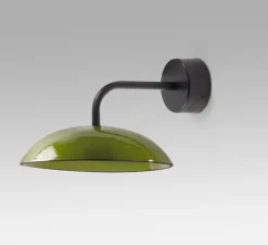 Applique*Luxcambra Applique murale, Absidiola A plato, directe, , noir, LED, 2700K, 420 lm, L20cm, H16cm - vert