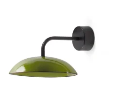 Applique*Luxcambra Applique murale, Absidiola A plato, directe, , noir, LED, 2700K, 420 lm, L20cm, H16cm - vert