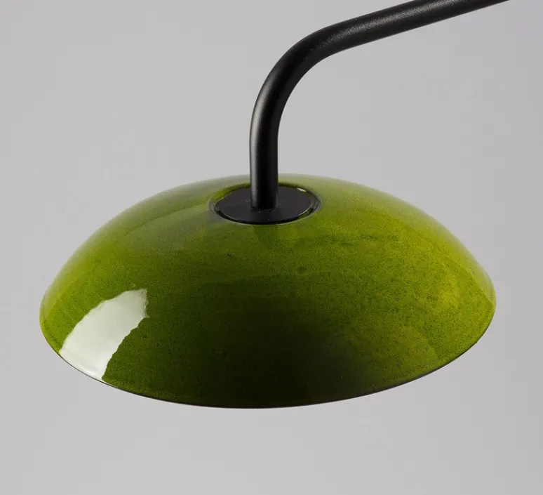 Applique*Luxcambra Applique murale, Absidiola A plato, directe, , noir, LED, 2700K, 420 lm, L20cm, H16cm - vert