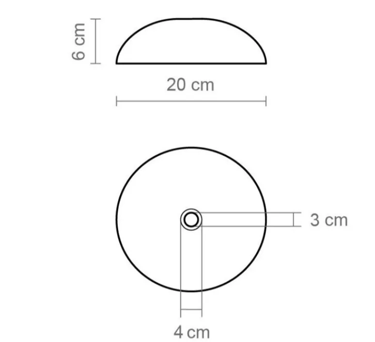 Applique*Luxcambra Applique murale, Absidiola A plato, directe, , noir, LED, 2700K, 420 lm, L20cm, H16cm - vert