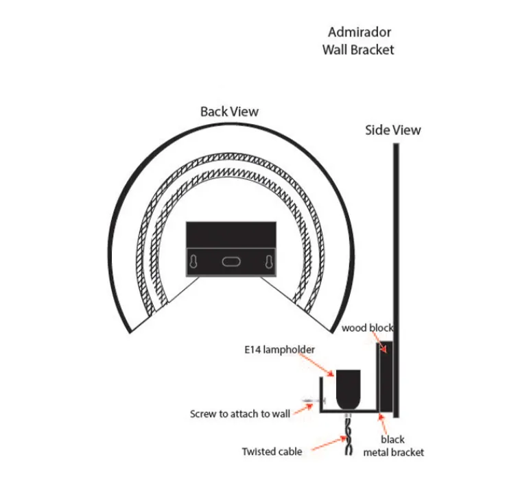 Applique*Golden Editions Applique murale, Admirador Large, , L39cm, H33cm - bleu minuit