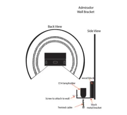 Applique murale, Admirador Small, marron noisette, L29cm, H25,5cm - GOLDEN Editions