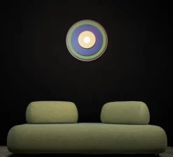 Applique murale, Afangora, violet, vert, bleu, jaune, LED, dim, 3000K, 1400 lm, Ø70cm, H7cm - Loftlight