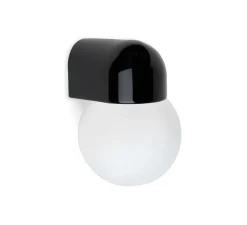 Applique murale, Agnes, avec glass003, noir, IP54, L12,5cm, H20cm - Zangra