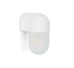 Applique*Zangra Applique murale, Agnes, avec glass001, , IP54, L9cm, H16,5cm - blanc