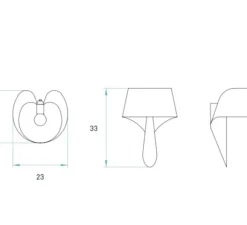 Applique*LZF Applique murale, Air, , L23cm, H33cm - blanc ivoire