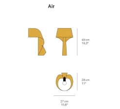 Applique*LZF Applique murale, Air, bois naturel d'hêtre , H33cm - en hêtre