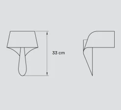 Applique murale, Air, rose pâle, L23cm, H33cm - LZF