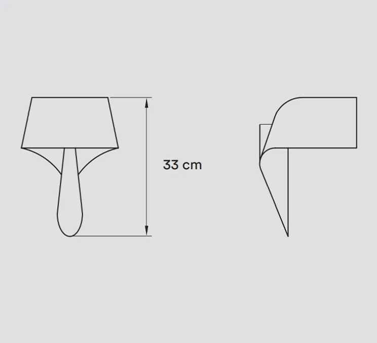 Applique murale, Air, rose pâle, L23cm, H33cm - LZF