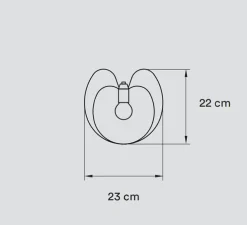 Applique murale, Air, rose pâle, L23cm, H33cm - LZF