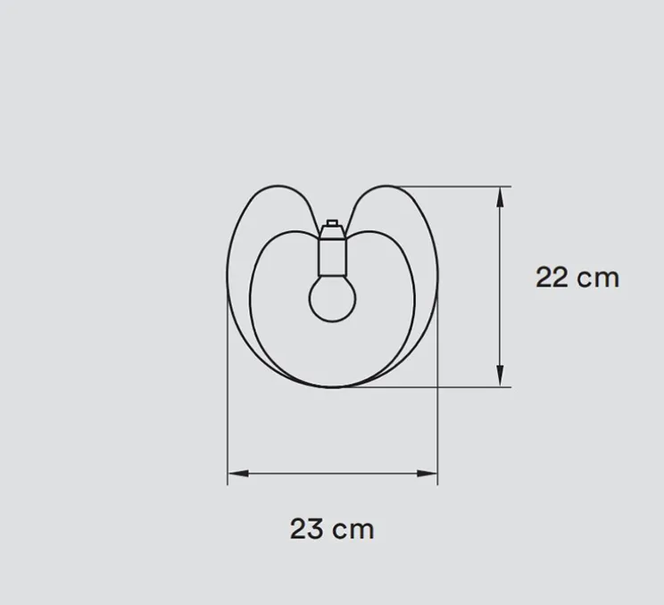 Applique murale, Air, rose pâle, L23cm, H33cm - LZF
