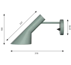 Applique*Louis Poulsen Applique murale, AJ Applique, , Ø31,8cm, H18cm - bleu