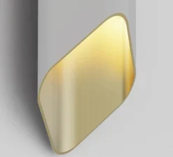 Applique murale, Ako 600, blanc, or, LED, dim, 2700K, 491 lm, L13cm, H60cm - Astro