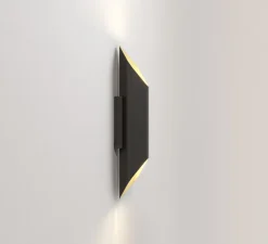 Applique*Astro Applique murale, Ako 420, , LED, dim, 2700K, 531 lm, L13cm, H42cm - noir et or