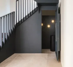 Applique murale, Alba Triple Wall Angle, laiton brossé, verre transparent, L15cm, H85cm - Contain