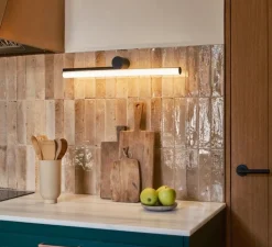 Applique*Marset Applique murale, Ambrosia A 90 left, , LED, 2700K, 1521 lm, L90cm, H9,3cm - noir