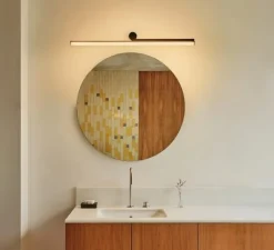 Applique*Marset Applique murale, Ambrosia A 90 right, , LED, 2700K, 1521 lm, L90cm, H9,3cm - noir