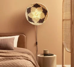 Applique*Good&Mojo Applique murale, Andros, , Ø45cm, H8cm - noir, naturel, blanc