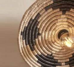 Applique*Good&Mojo Applique murale, Andros, , Ø45cm, H8cm - noir, naturel, blanc