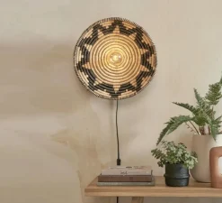 Applique*Good&Mojo Applique murale, Andros, , Ø45cm, H8cm - noir, naturel