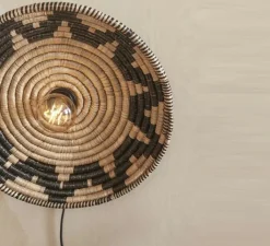 Applique*Good&Mojo Applique murale, Andros, , Ø45cm, H8cm - noir, naturel