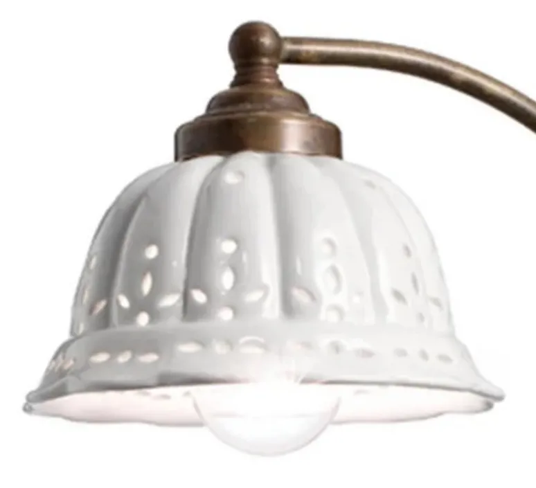 Applique*Il Fanale Applique murale, Anita 061.17.OC, , L14cm, H11cm - blanc et bronze