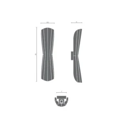 Applique*Matière Grise Applique murale, ANKARA LARGE, , L13,2cm, H50cm - rose