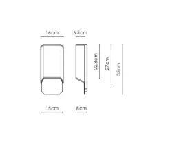 Applique murale, Années folles, Blanc bordure noire, L16cm, H35cm - DesignHeure