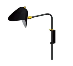 Applique murale, Antony, switch shade, noir, H41,5cm - Serge Mouille