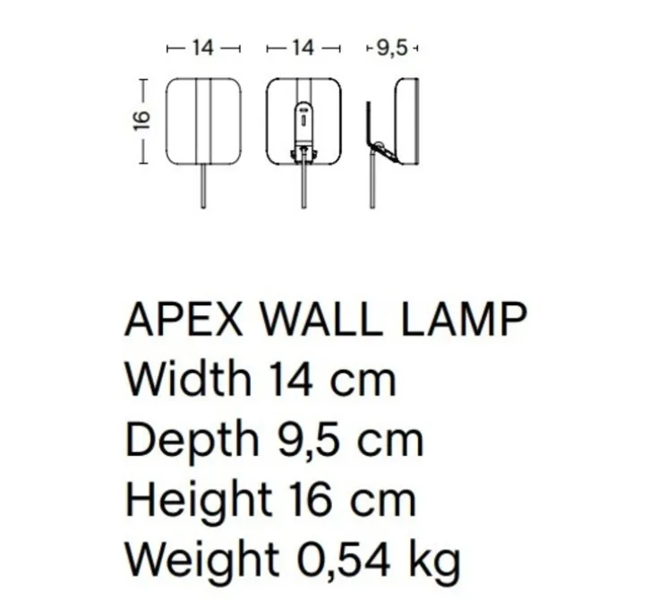 Applique murale, Apex, vert, L15cm, H16cm - HAY