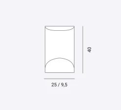 Applique*Penta Applique murale, Aprile, Fatty, , LED, 3000K, 377lm, L25cm, H40cm - blanc mat