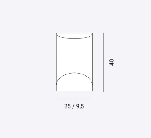 Applique*Penta Applique murale, Aprile, Fatty, , LED, 3000K, 377lm, L25cm, H40cm - blanc mat