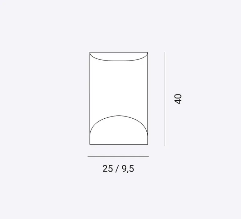 Applique*Penta Applique murale, Aprile, Fatty, , LED, 3000K, 377lm, L25cm, H40cm - blanc mat