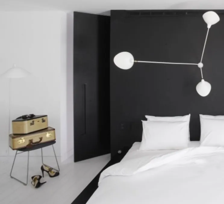 Applique murale, Araignée 3 bras fixes , blanc, H135cm - Serge Mouille