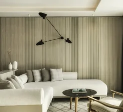 Applique murale, Araignée 3 bras fixes , noir, H135cm - Serge Mouille