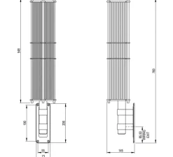 Applique murale, Arbor, laiton, L13,6cm, H76cm - bert frank
