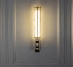 Applique*Bert frank Applique murale, Arbor, , Ø17cm, H75cm - laiton, blanc