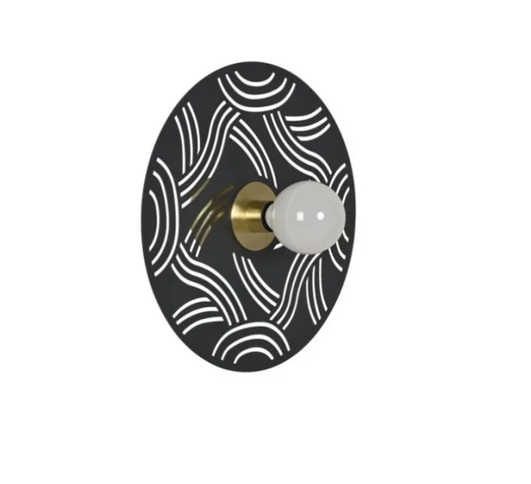 Applique murale, Ariane, noir, Ø40cm, P10cm - Market Set