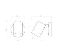 Applique*Astro Applique murale, Ascoli Single Switched, , L9cm, H10cm - Lighting noir mat