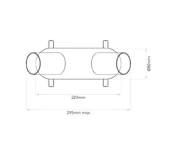 Plafonnier & Spot*Astro Applique murale, Ascoli Twin Recessed, , L29,5cm, H12cm - Lighting bronze