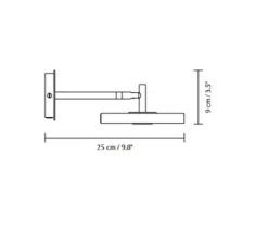 Applique murale, Asteria wall, brume, câble, LED, 2700K, 500 lm, L9cm, H9cm - Umage