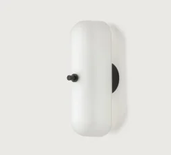 Applique murale, Atil A1281, noir, verre opalin, P13,5cm, H28cm - Aromas del Campo