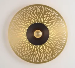 Applique murale, Atmos Racine, laiton satiné, graphite satiné, graphite satiné, laiton satiné, LED, 2700K, 1710 lm, L32cm, H32cm - CVL