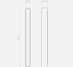 Applique*Astro Applique murale, Atticus 600, , IP44, LED, dim, 3000K, 606 lm, L5cm, H60cm - noir mat