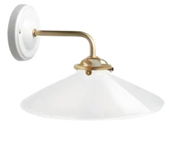 Applique murale, Aude, blanc et or, L25cm, H12cm - Zangra