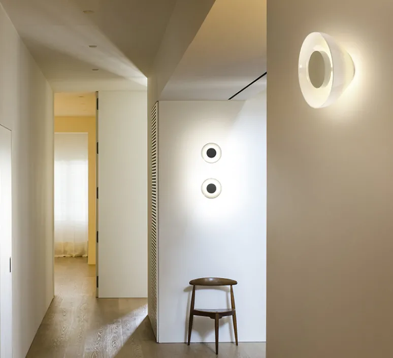 Applique*Marset Applique murale, Aura, , LED, 2700K, 448lm, Ø17,9cm, P9,6cm - opale