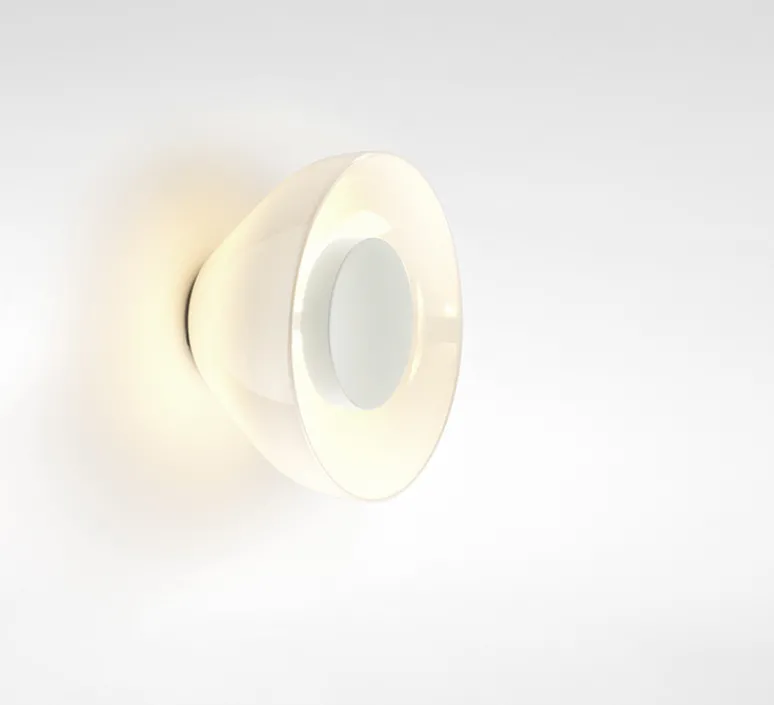 Applique*Marset Applique murale, Aura, , LED, 2700K, 448lm, Ø17,9cm, P9,6cm - opale